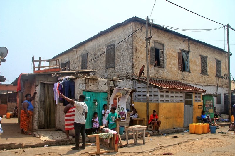 A colonial house at Brazil Lane, James Town, Accra